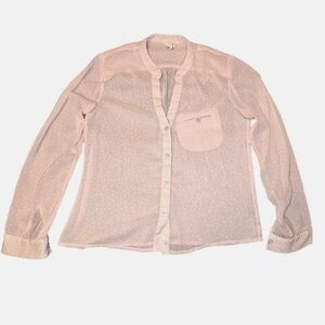Kut From the Kloth Pink and White Polka Dot Blouse size S